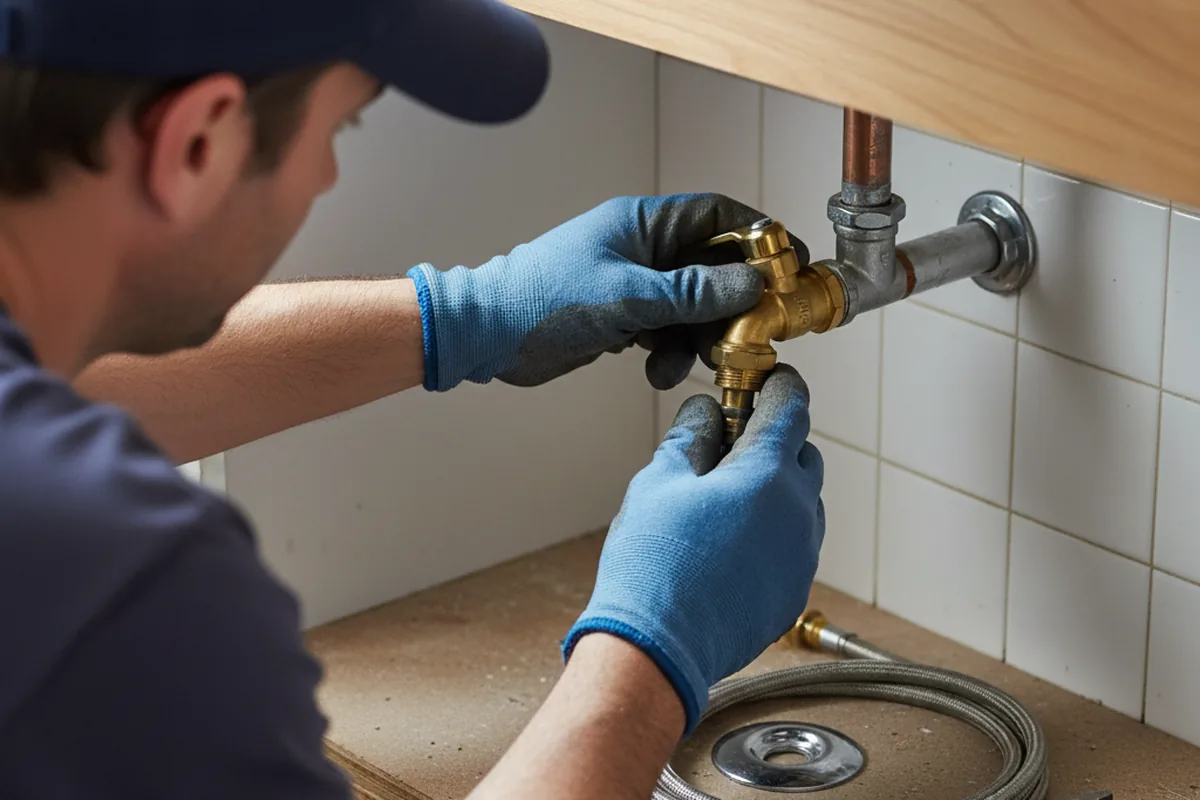 Shutoff valve and fitting work during Faucet and Fixture Repair in Seneca Falls